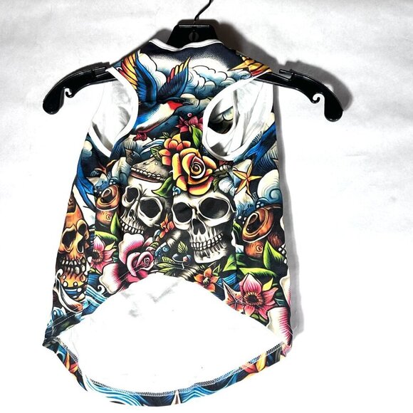 Floral Tattoo Cotton Dog Shirt ,Pet Apparel ,Small breeds, Large Dogs, Outfit - Picture 4 of 7